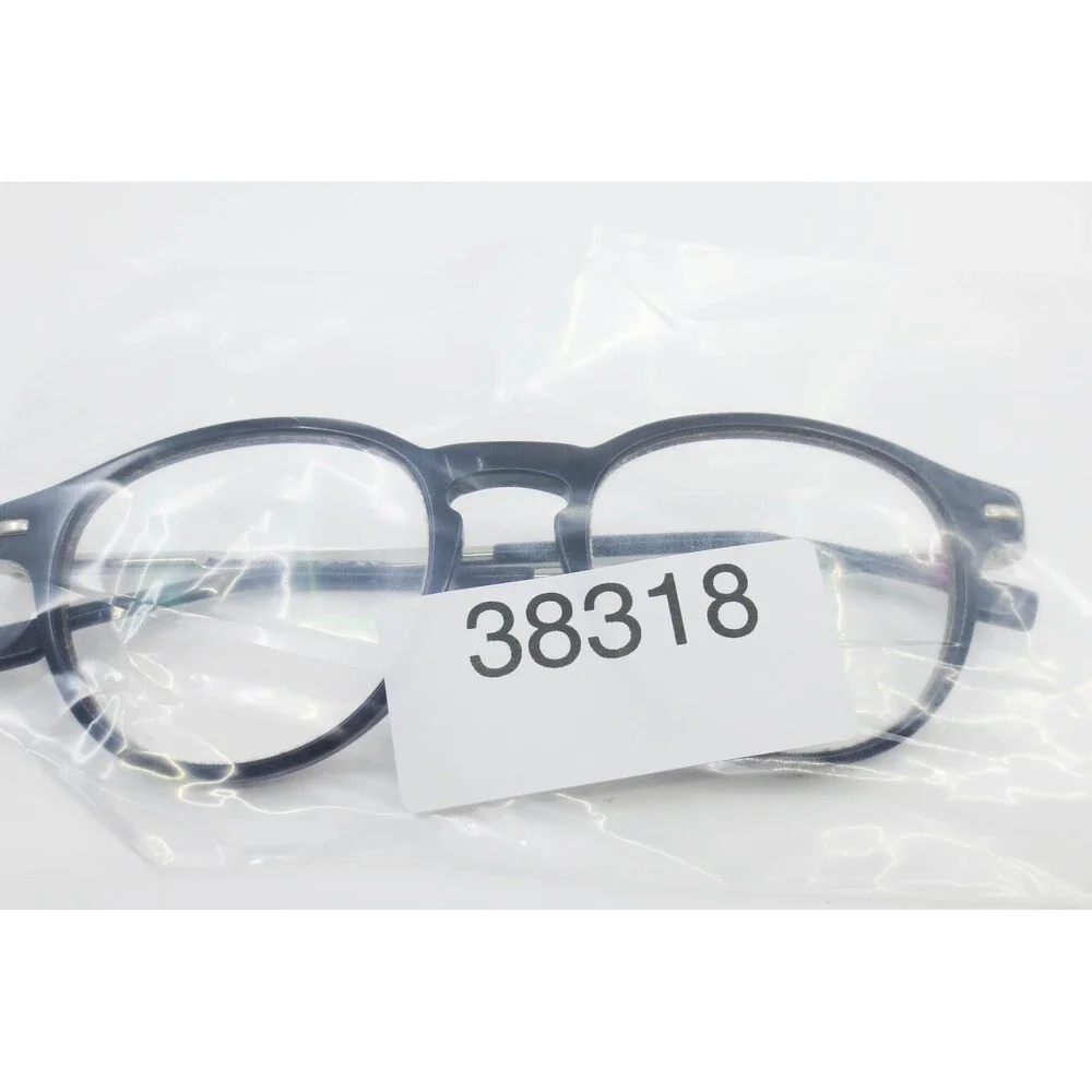 Hugo Boss BOSS 0932 PJP Round Blue Silver Eyeglasses Frames 140mm Mens Womens